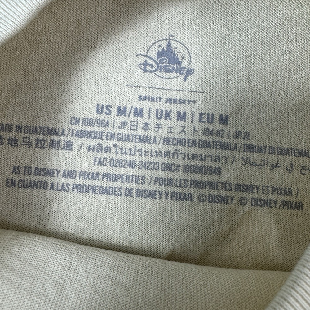Disney X Spirit Jersey Tan Spellout Disneyland Resort Unisex L/S Shirt M NWT - Picture 5 of 8